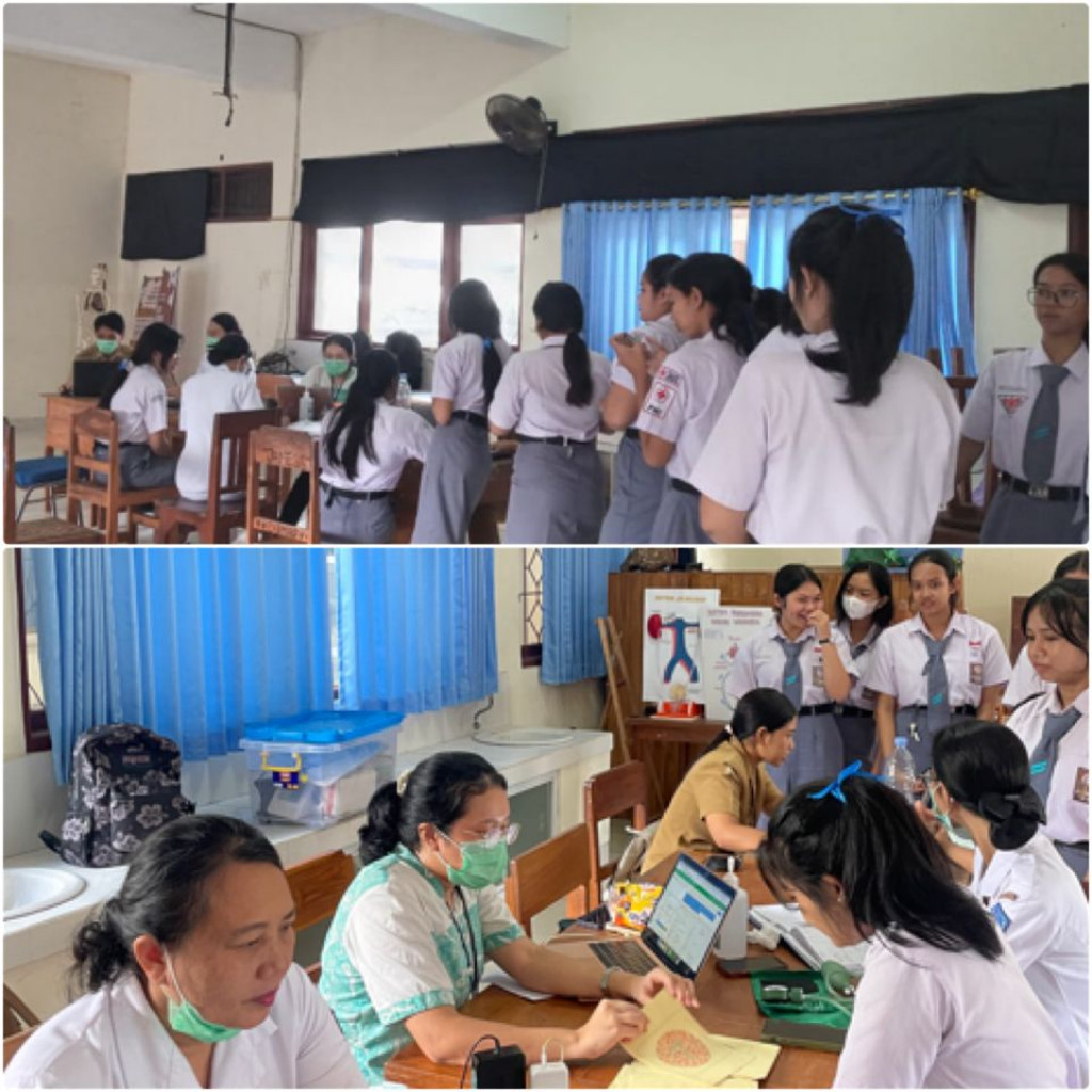 Senin, tanggal 14 April 2025 melakukan kegiatan pemeriksaan berkala di SMA 2 Kuta